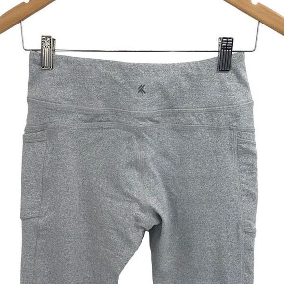 Kyodan Womens Heather Mid Rise Pocket Pull-on Ankle Leggings Gray Small - Picture 4 of 11